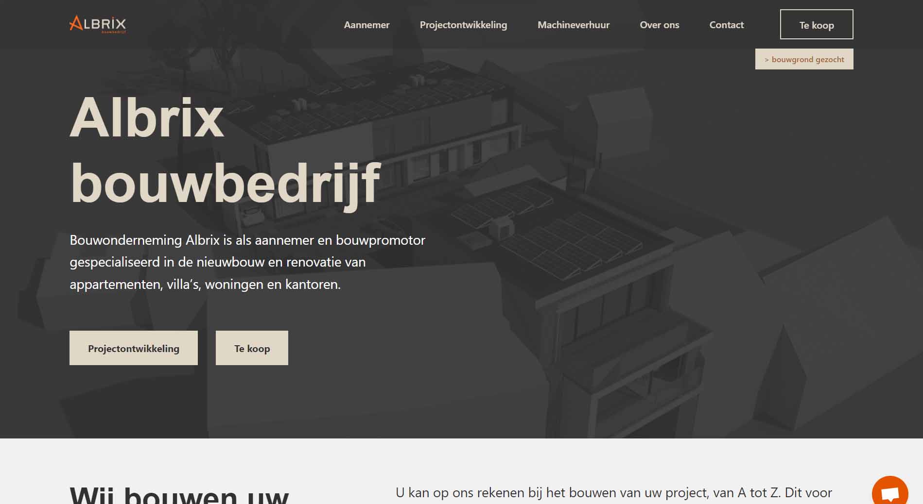 albrix projectontwikkeling website pixeltree kleur